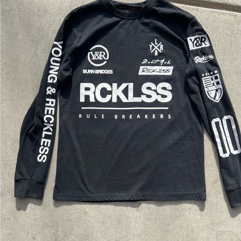 Young & Reckless Black Long Sleeve Tee